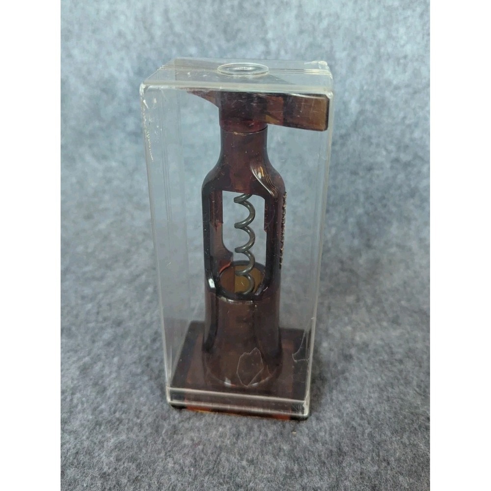 Vtg Mud Century Herbert Allen Amber Acrylic Screwpull Cork Remover Screw Hallen